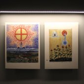 Carl Gustav Jung (1875-1961), Reproduktionen aus Das rote Buch, 1913-1929, Foundation of the Works of C.G. Jung, Zürich, Installationsfoto: Alexandra Matzner.