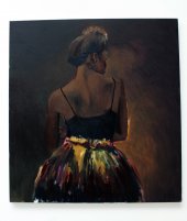 Lynette Yiadom-Boakye (* 1977), Installationsfoto: Alexandra Matzner.