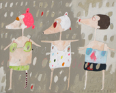 Christina Gschwantner, Bikinimäuse (2009), Acryl auf Leinwand; Foto: Christina Gschwantner