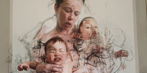 Jenny Saville, The Mothers, Detail, 2011, Foto: Alexandra Matzner.