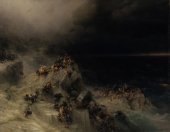 Iwan Konstantinowitsch Aiwasowski, Die Sintflut, 1864, Öl auf Leinwand, 246,5 x 319,5 cm, Staatliches Russisches Museum, Sankt Petersburg.