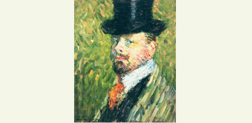 Alexej von Jawlensky, Selbstbildnis mit Zylinder, 1904 © Privatbesitz.