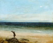 Gustave Courbet, Meeresküste bei Palavas, 1854, Öl auf Leinwand, 38 x 46,2 cm, Musée Fabre, Montpellier Agglomération © Musée Fabre, Montpellier Agglomération / Frédéric Jaulmes