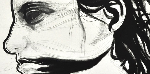 Franz Graf, Inn ess, Detail, 2010, Grafit und Tinte auf Leinwand, 150 x 110 cm , Courtesy Georg Kargl © Bildrecht, Wien, 2014.