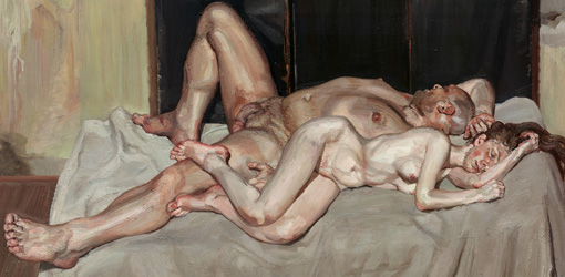 Lucian Freud, And the Bridegroom, Detail, GDK 702737, 1993, Öl auf Leinwand, 231,8 x 196,2 cm, Lewis Collection © The Lucian Freud Archive / The Bridgeman Art Library.