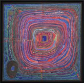 Friedensreich Hundertwasser, 224 Der große Weg, 1955, Belvedere, Vienna, Ausstellungsansicht „Hundertwasser, Japan und die Avantgarde“, Belvedere, Orangerie, 6.3.-30.6.2013, Foto: Alexandra Matzner.