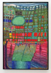 Friedensreich Hundertwasser, 556 Dampferteil, 1963, Hilti Art Foundation, Schaan, Liechtenstein, Ausstellungsansicht „Hundertwasser, Japan und die Avantgarde“, Belvedere, Orangerie, 6.3.-30.6.2013, Foto: Alexandra Matzner.