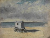 James Ensor, Badewagen, Nachmittag des 29. Juli 1876, Öl auf Karton, 23x18 cm, KMSKA, T34.