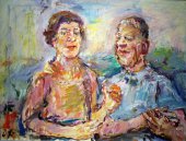 Oskar Kokoschka, Doppelbildnis Olda und Oskar Kokoschka, 1963, Dauerleihgabe der Fondation Oskar Kokoschka, Vevey / Museum der Moderne Salzburg © Fondation Oskar Kokoschka/VBK, Wien 2013, Foto: Alexandra Matzner.