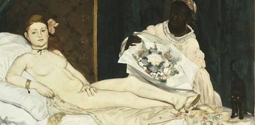 Édouard Manet, Olympia, Detail, 1863, Öl auf Leinwand, 130x190 cm, Paris, Musée d’Orsay.