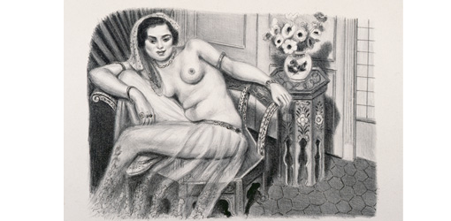 Henri Matisse, Hindufrau mit Tüllrock, 1929, Lithografie, Musée Matisse, Nizza. 