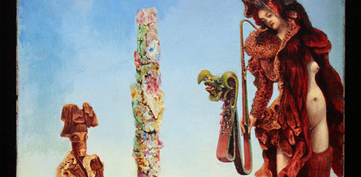 Max Ernst, Napoleon in der Wildnis, Detail, 1941 (The Museum of Modern Art, New York), Installationsansicht Albertina 2013, Foto: Alexandra Matzner