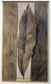 Max Ernst, Histoire naturelle: Blättersitten, 1925 (Privatsammlung), Installationsansicht Albertina 2013, Foto: Alexandra Matzner