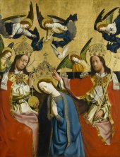 Meister von Schloss Lichtenstein, Krönung Mariens, um 1440/50, Besitz des Herzogs von Urach Graf von Württemberg, als Leihgabe in der Staatsgalerie Stuttgart © Staatsgalerie Stuttgart.