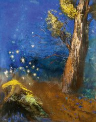 Odilon Redon, Der Tod des Buddha, um 1899, Pastell auf Papier, 49 x 39,5 cm, Millicent Rogers Collection, Foto: Davis A. Gaffga.