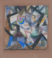 Paul Klee, mit dem Kometen, 1917,125, Aquarell auf Gipsgrundierung auf Gaze auf Karton, 24,5 x 22 cm, Musées Royaux des Beaux-Arts de Belgique, Brüssel, Vermächtnis Alla Goldschmidt-Safieva, Inv. Nr. 11191.