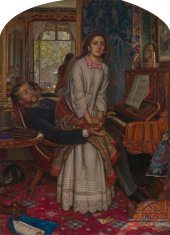 William Holman Hunt, The Awakening Conscience, 1853-1854, oil on canvas, 76.2 x 55.9 cm (30 x 22 in.)framed: 106 x 85.7 x 9.7 cm (41 3/4 x 33 3/4 x 3 13/16 in.), Tate. Presented by Sir Colin and Lady Anderson through the Friends of the Tate Gallery 1976