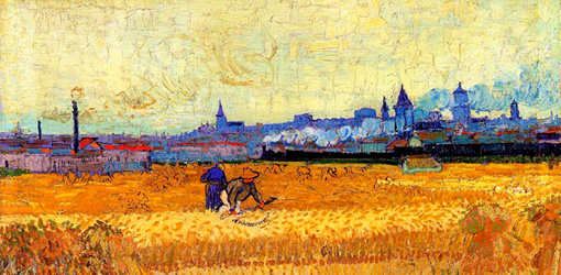 Vincent van Gogh, Ansicht von Arles, Detail, 1888, Öl auf Leinwand, 73 x 54 cm © Paris, Musée Rodin.