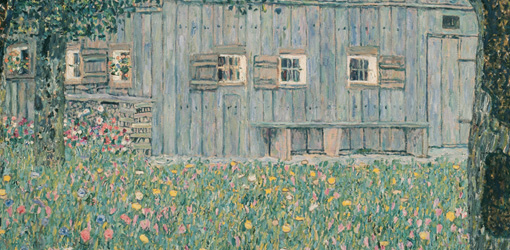 Gustav Klimt, Oberösterreichisches Bauernhaus, Detail, 1911, Öl auf Leinwand, 110 x 110 cm, Belvedere, Wien © Belvedere Wien