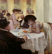 Josef Engelhart, Loge im Sofiensaal, 1903, Öl auf Leinwand, 100 x 95 cm, Wien Museum © VBK, Wien, 2007