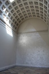 Richard Wright, No title, Detail, temporäre Wandzeichnung im Theseustempel, Wien, 2013, Foto: Alexandra Matzner (fotografiert am 16.4.2013, 10-11 Uhr)